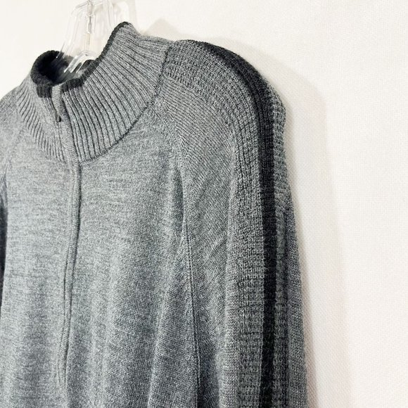 Smartwool Men's Gray Quarter Zip Pullover Sweater Merino Wool - Size XL - Picture 7 of 9